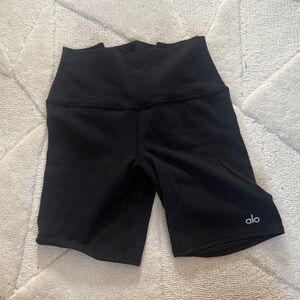 ALO Yoga Black High-Rise Bike Shorts SIZE SMALL